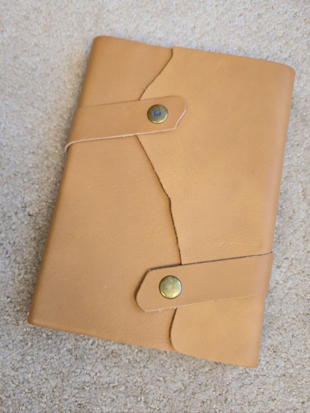 Genuine Italian Leather Journal Pratesia Florence Made In Italy 8.5”x6” Tan